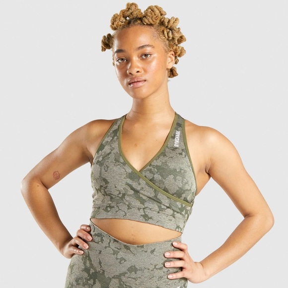 Gymshark Intimates & Sleepwear Gymshark Adapt Camo Sports Bra Green